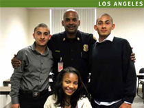 Successful Summer Youth Employment Program participants pose with their LAPD manager