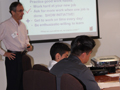 Ronald Kaufman prepares the students for their internship